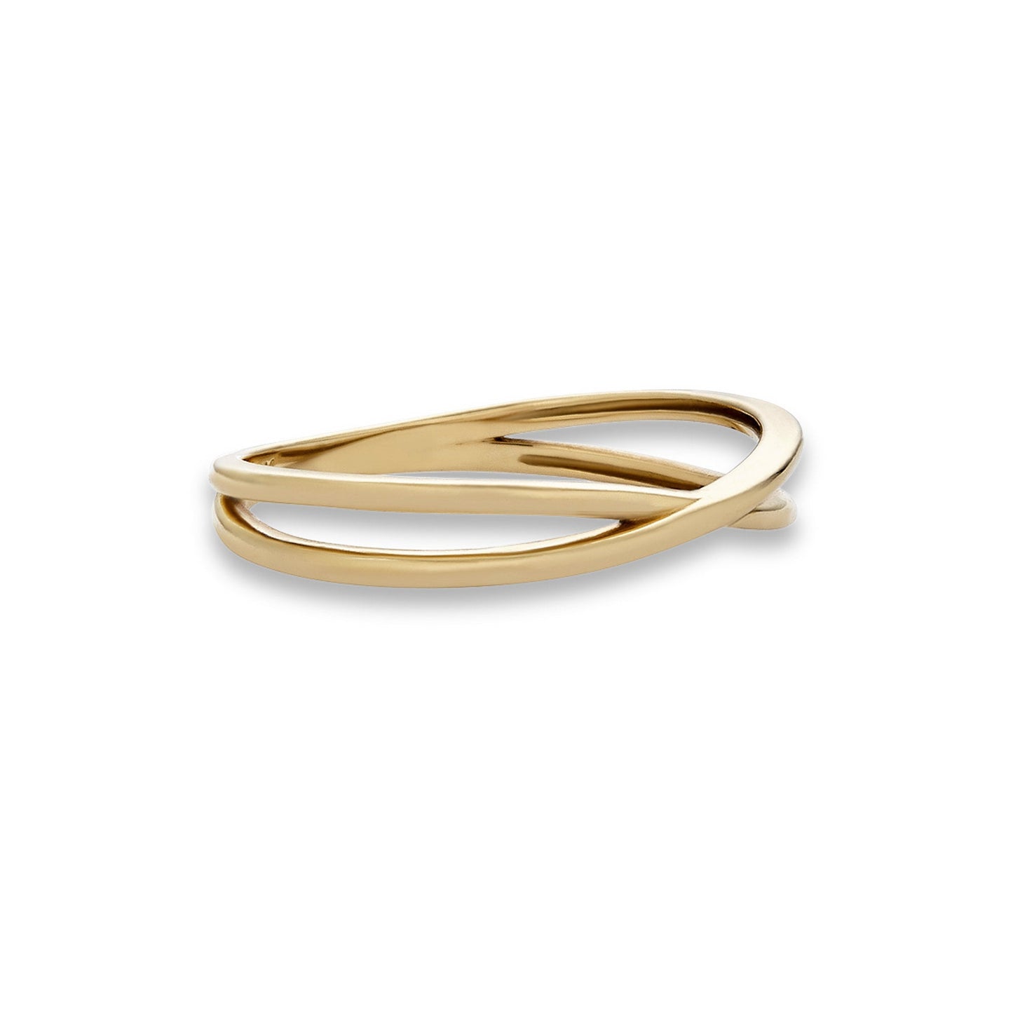 Elegant Crossover Ring in Fine Material