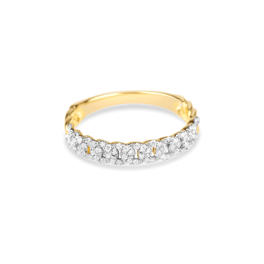 Diamond Pave Chain Ring in Elegant Design