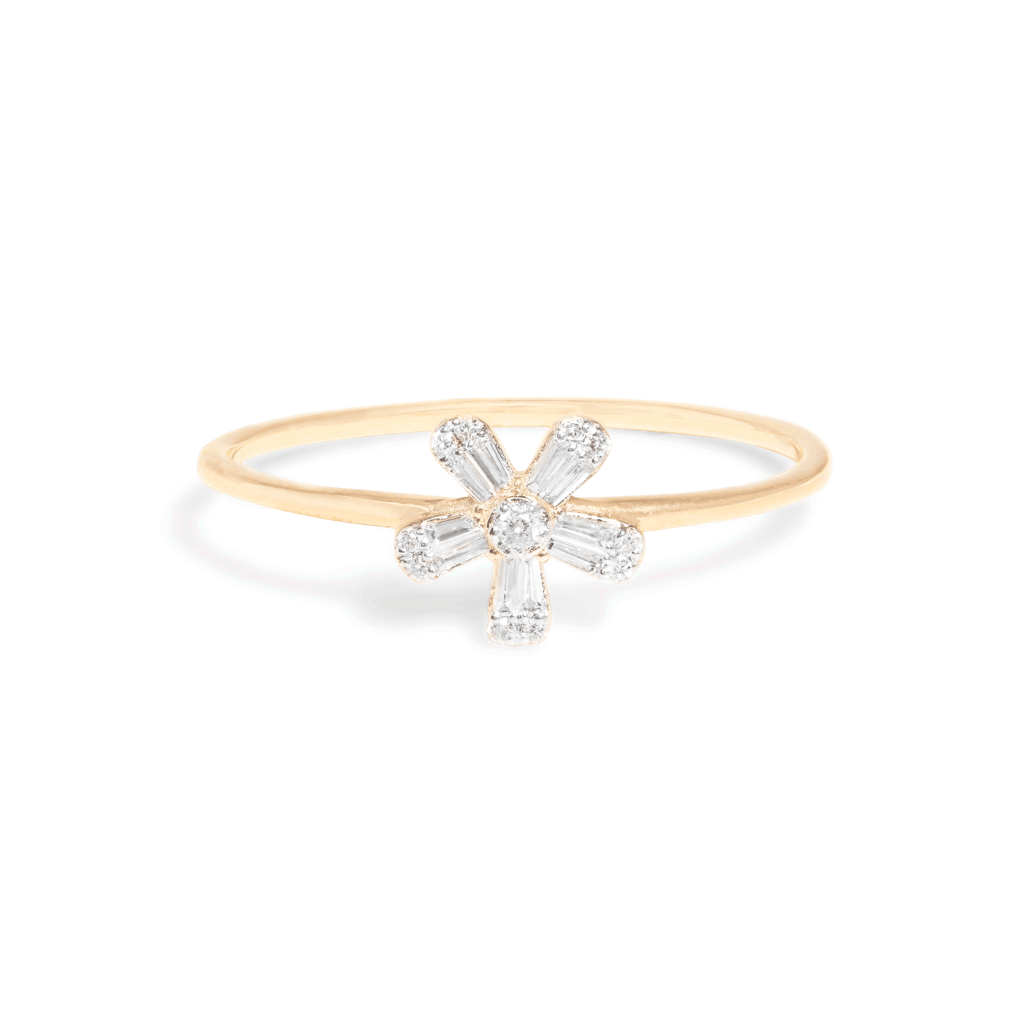 Diamond Flower Design Ring