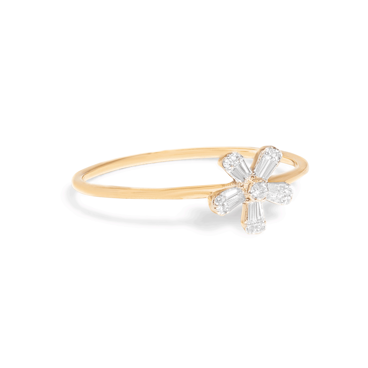 Diamond Flower Design Ring