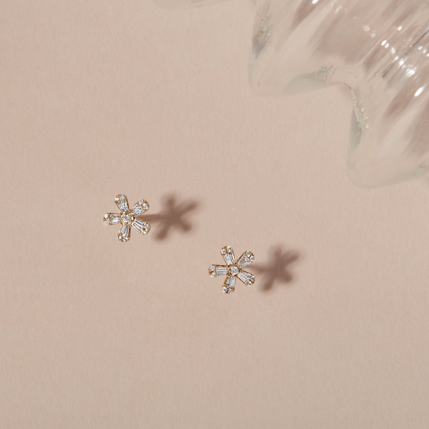 Diamond Flower Power Stud Earrings