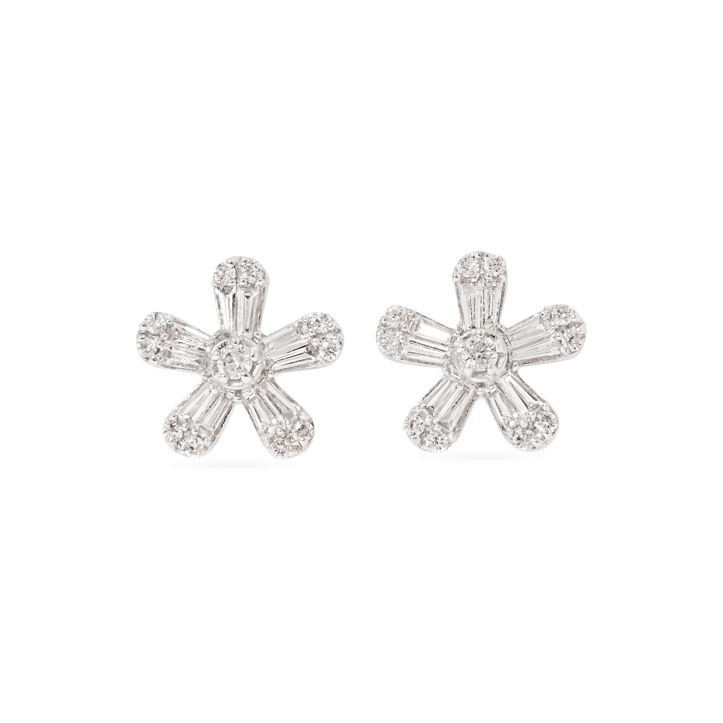 Diamond Flower Power Stud Earrings