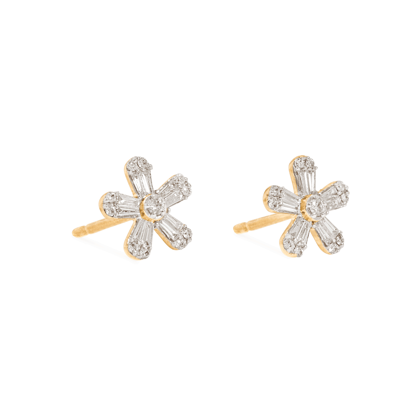 Diamond Flower Power Stud Earrings