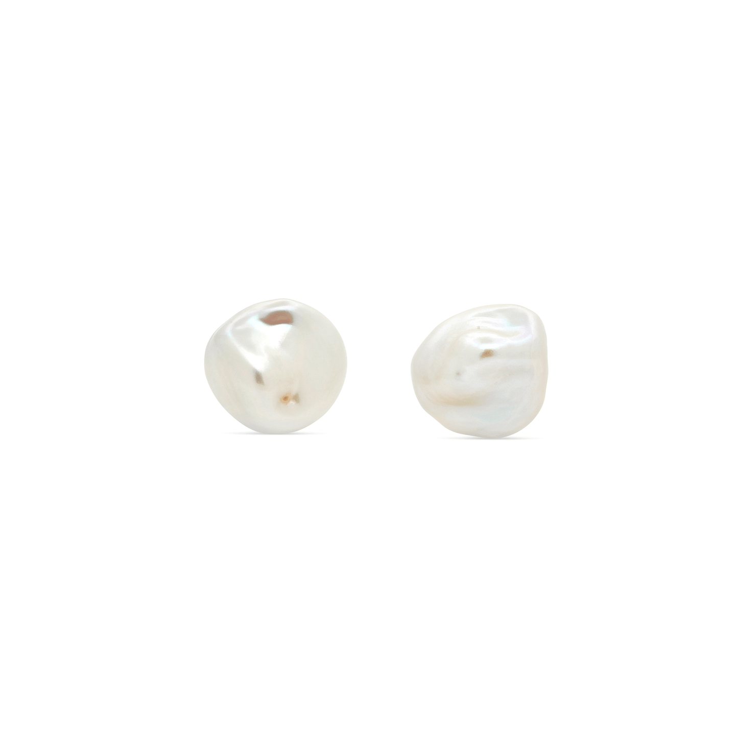 Unique Freeform Pearl Stud Earrings