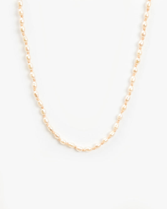 Elegant Freshwater Rice Pearl Necklace