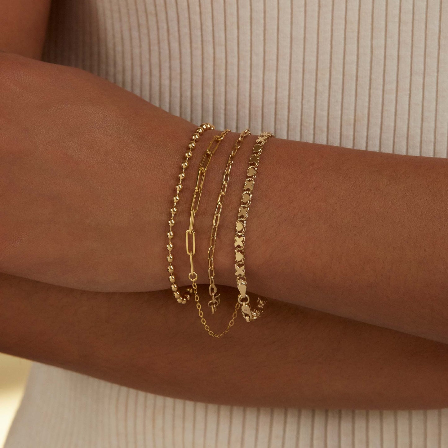 Elegant Gold Ball Chain Bracelet for Women