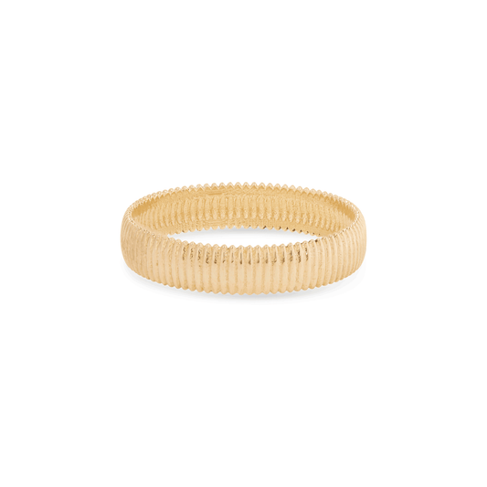 Bold Pleated Cigar Band Ring Design