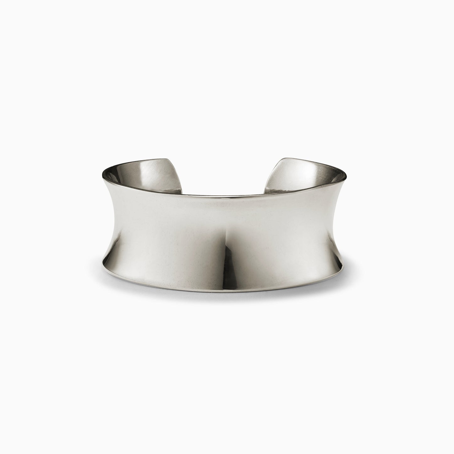 Wide Silver Cuff Bracelet with Elegant Design