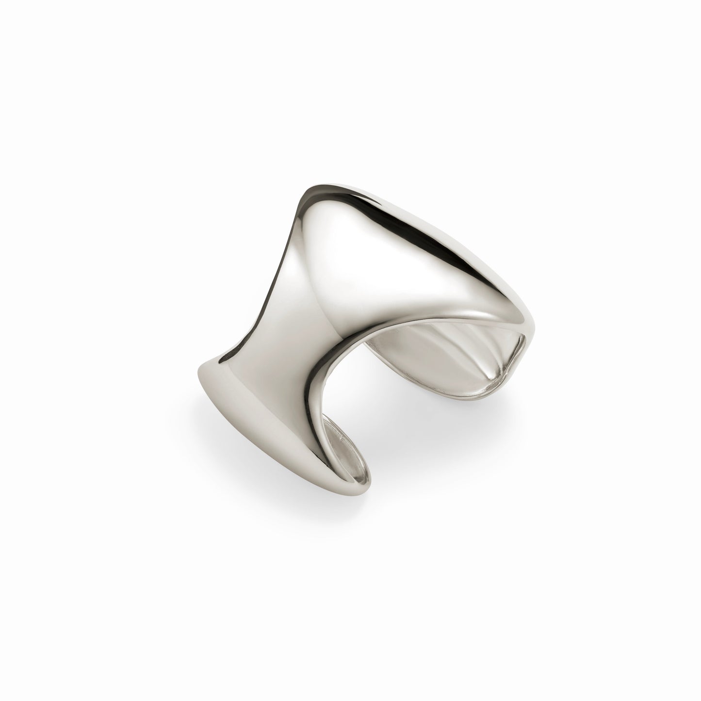 Elegant Cuff Bracelet in Silver Finish