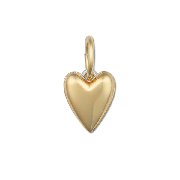 Two Toned Heart Charm Pendant Necklace