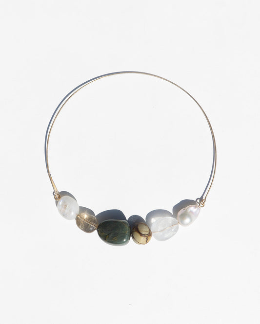 Crescent Shaped Kelp Collar Necklace