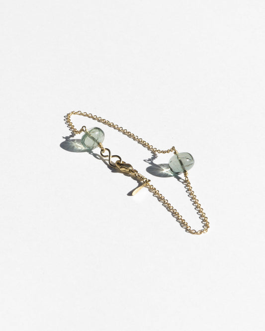 Light Tourmaline Chain Bracelet in 14K Gold