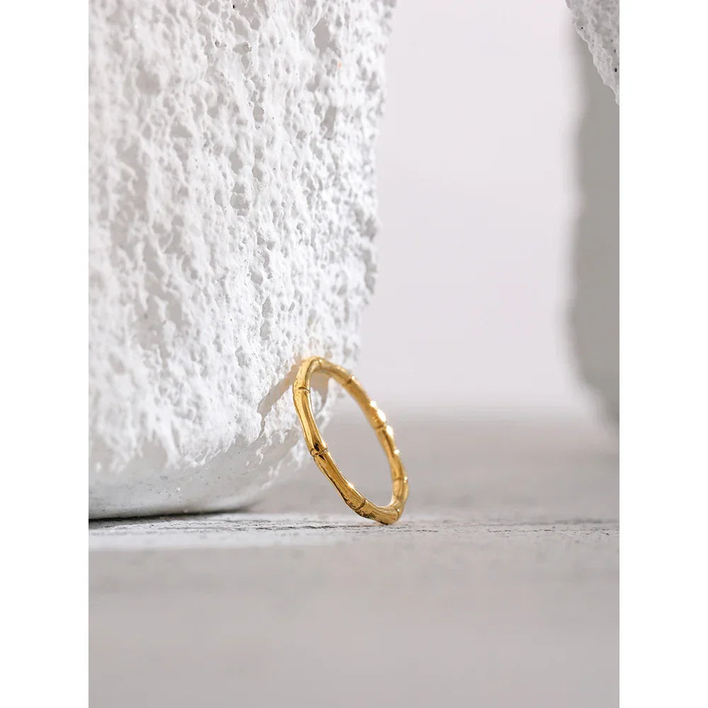 Simple Bamboo Joint Minimalist Ring