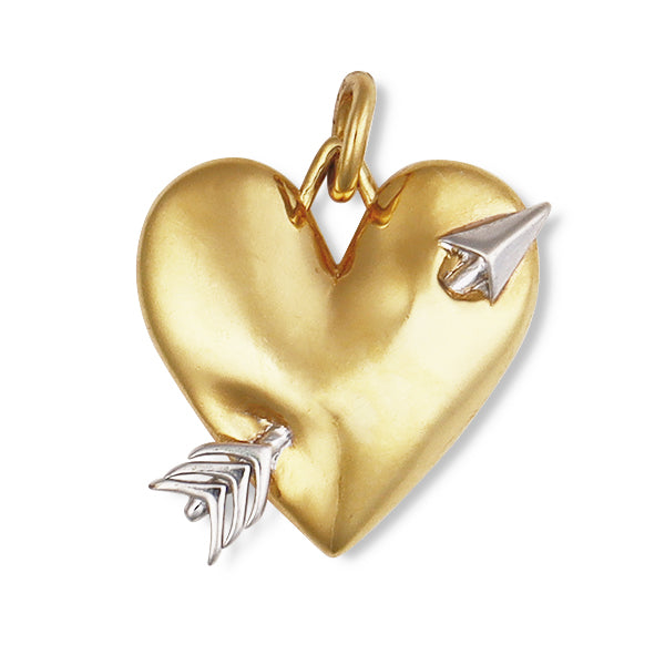 Arrow Charm with Puffy Heart Design