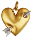 Arrow Charm with Puffy Heart Design