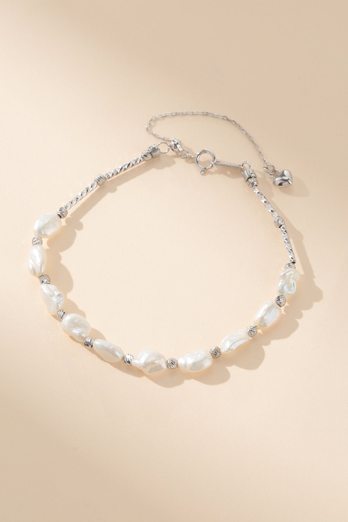 Keshi Pearl Necklace and Bracelet Set in Freshwater