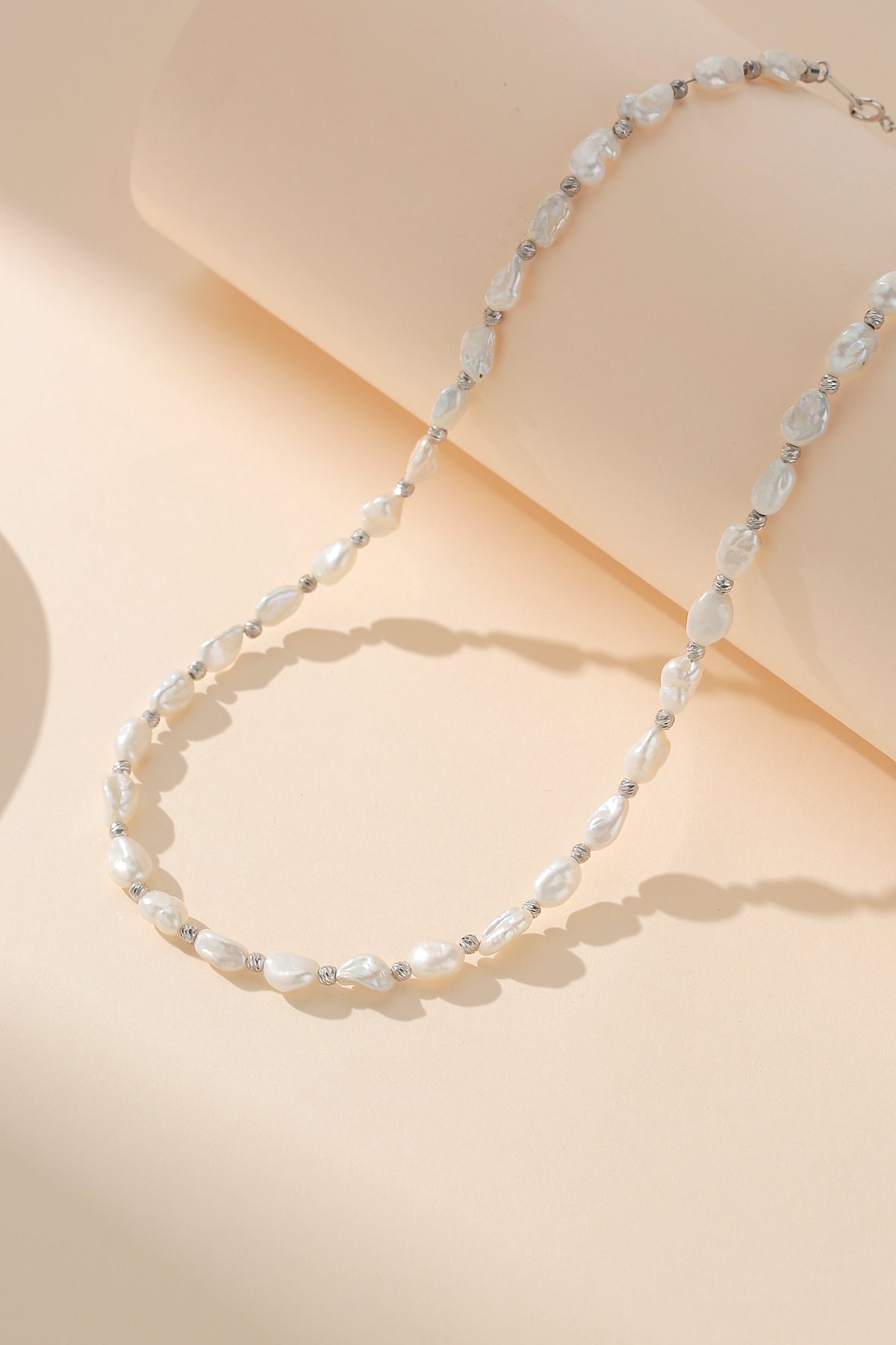 Keshi Pearl Necklace and Bracelet Set in Freshwater