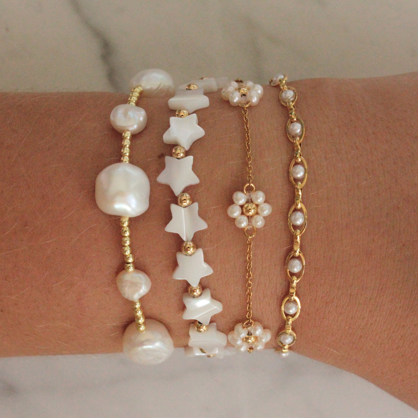 Elegant Dainty Pearl Jewelry Bracelet