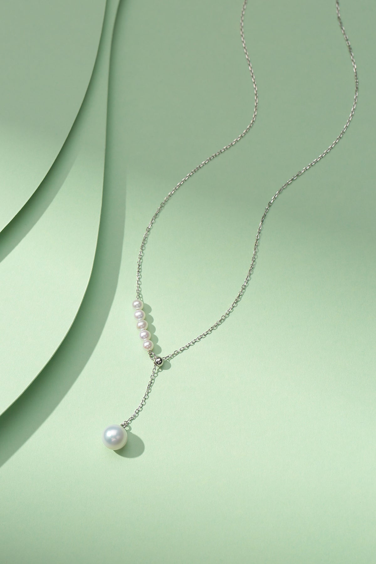 Y Shape Pearl Pendant Necklace Design