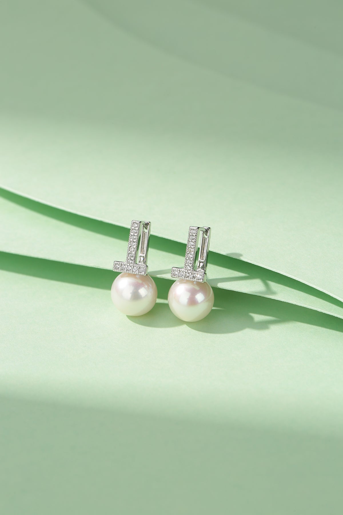 Zirconia Pearl and Saskia Style Earrings