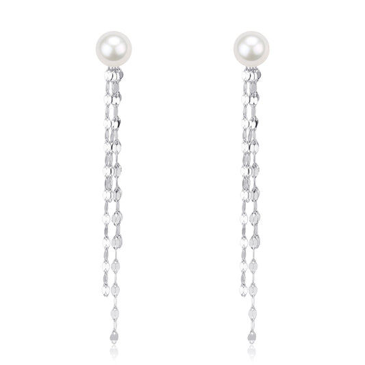 Freshwater Pearl Tassel Earrings in 6-7mm Size