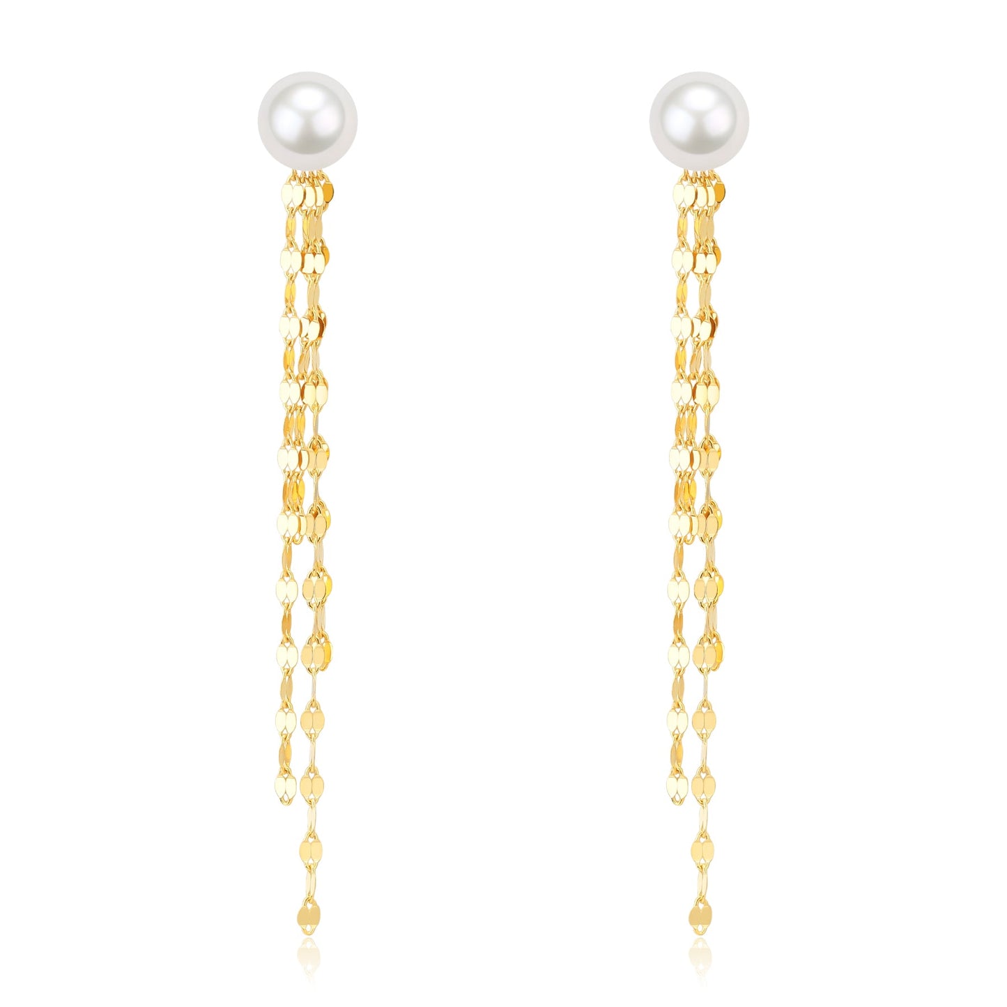 Freshwater Pearl Tassel Earrings in 6-7mm Size