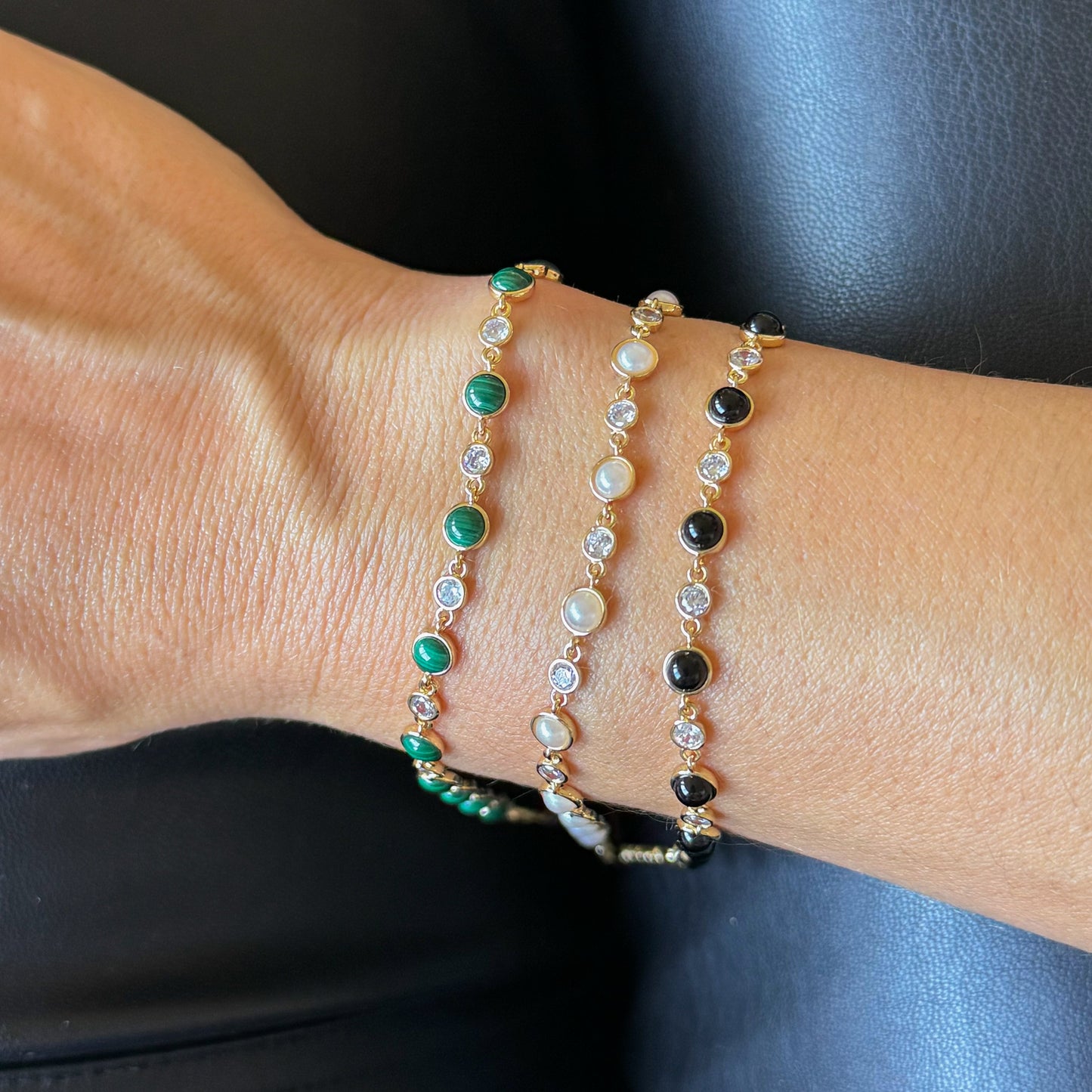 Malachite Tennis Bracelet for Elegant Style