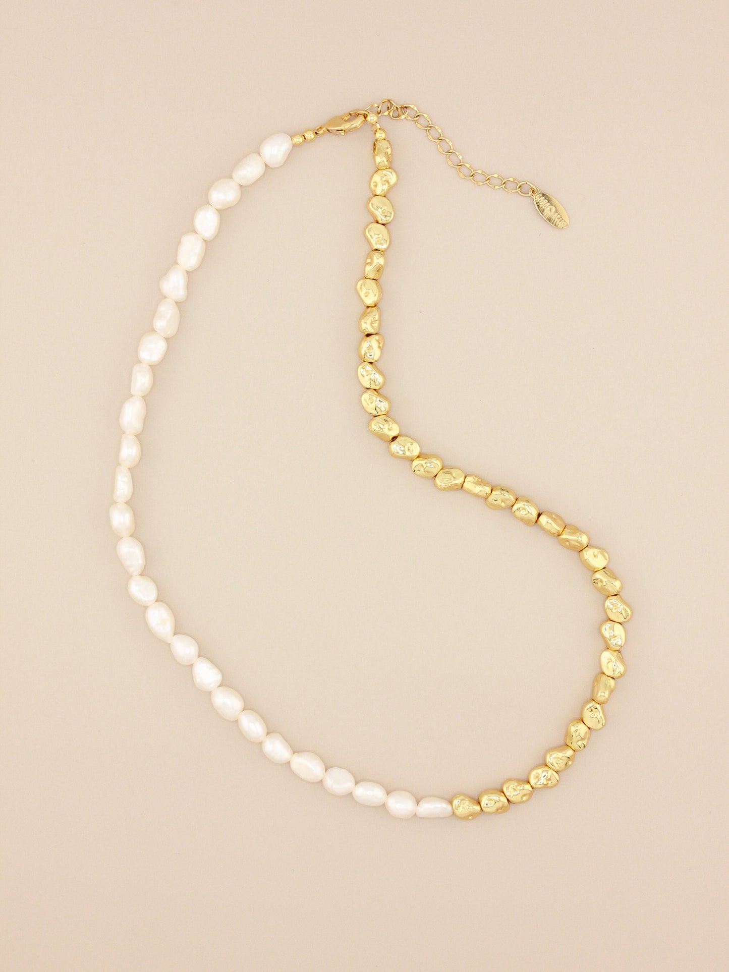 Mini Baroque Half Pearls and Gold Design