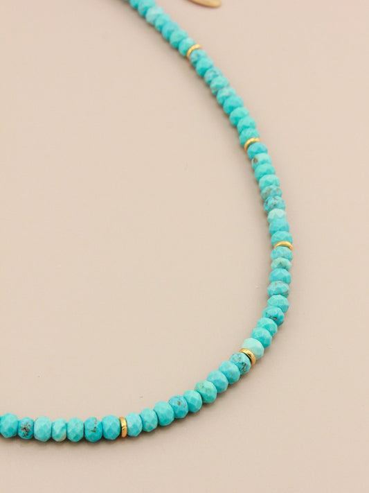 Turquoise Beaded Statement Necklace for Women