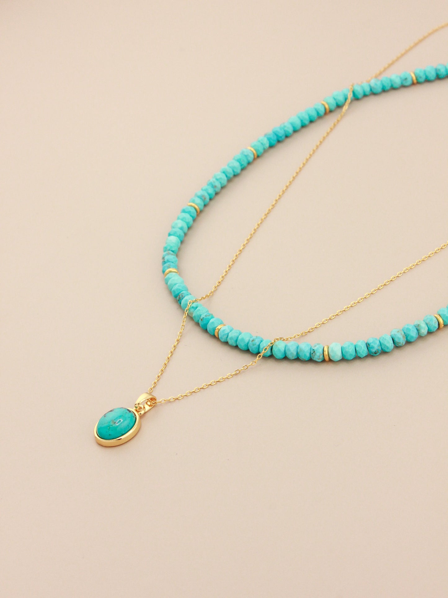 Turquoise Stone Pendant Necklace for Women