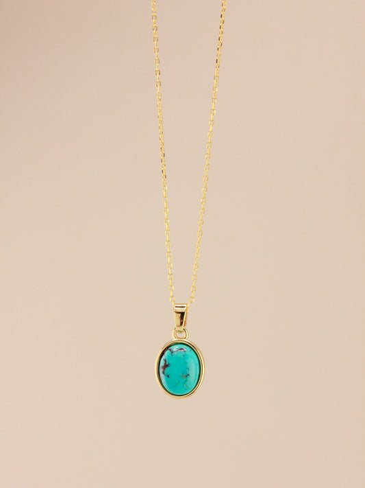 Turquoise Stone Pendant Necklace for Women