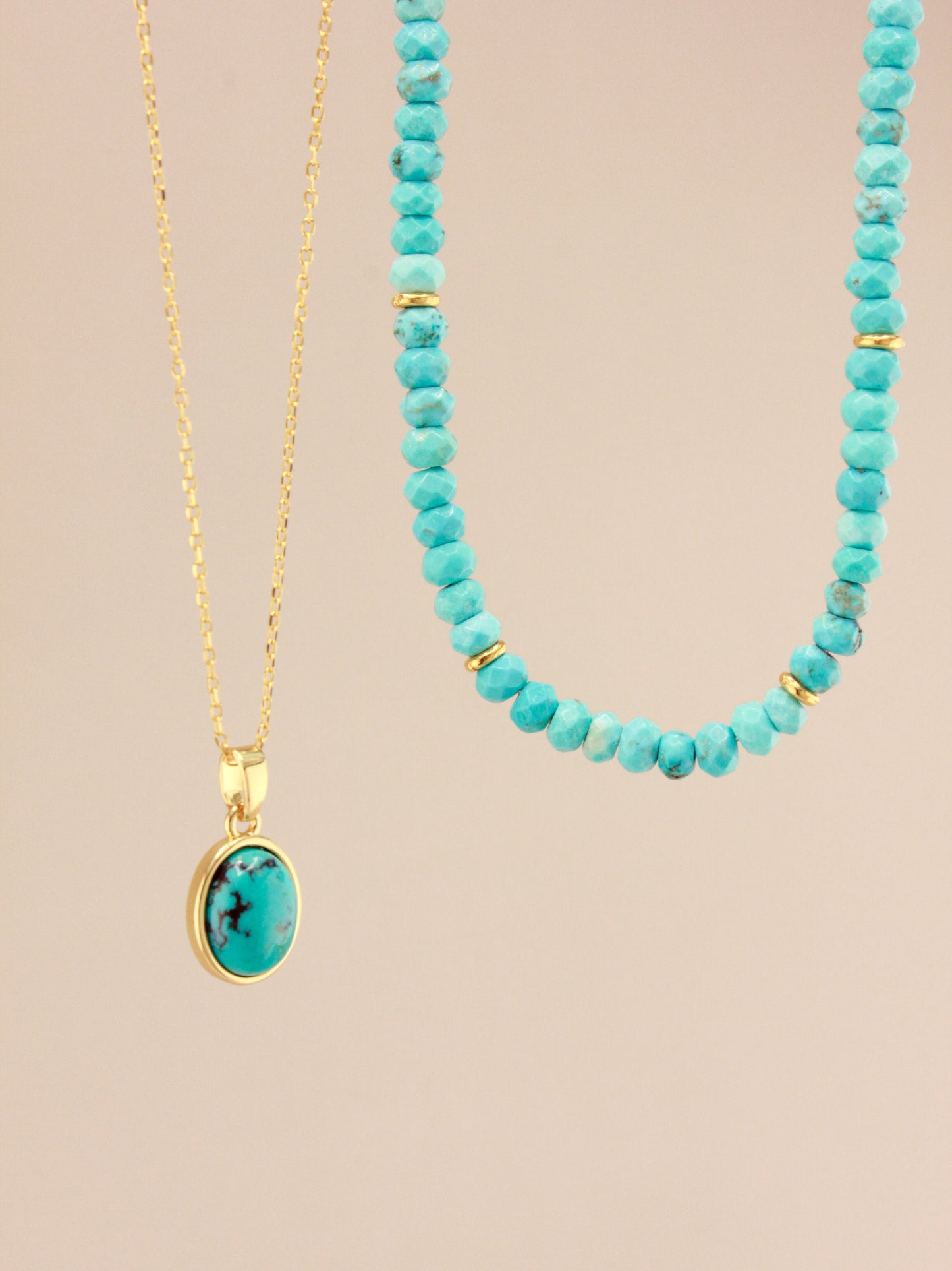 Turquoise Beaded Statement Necklace for Women