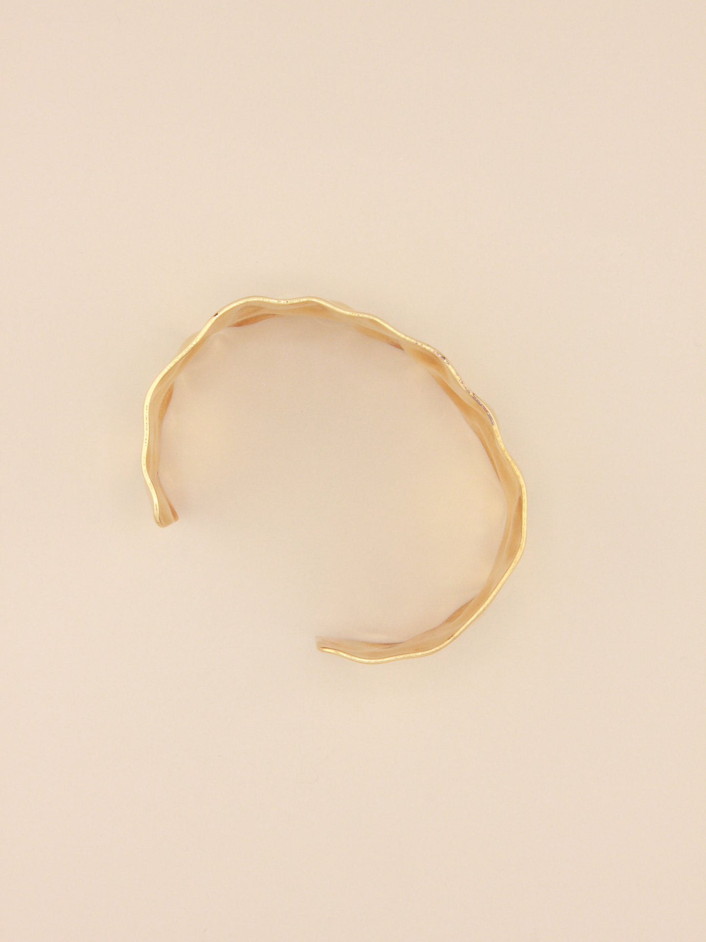 Textured Gold Cuff Bangle Bracelet