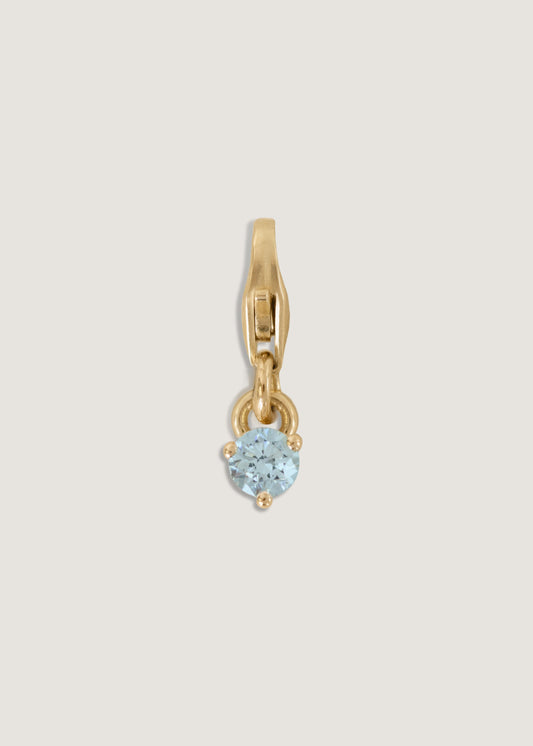 Aquamarine Birthstone Charm Jewelry Piece