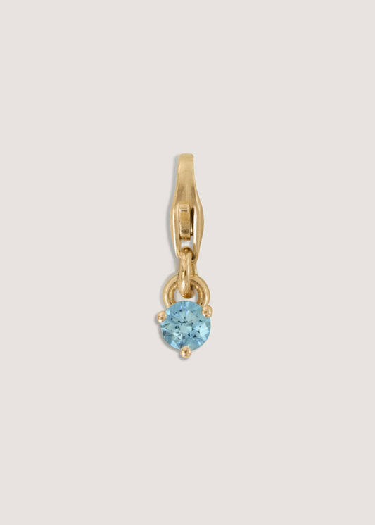 Blue Topaz Birthstone Charm Necklace