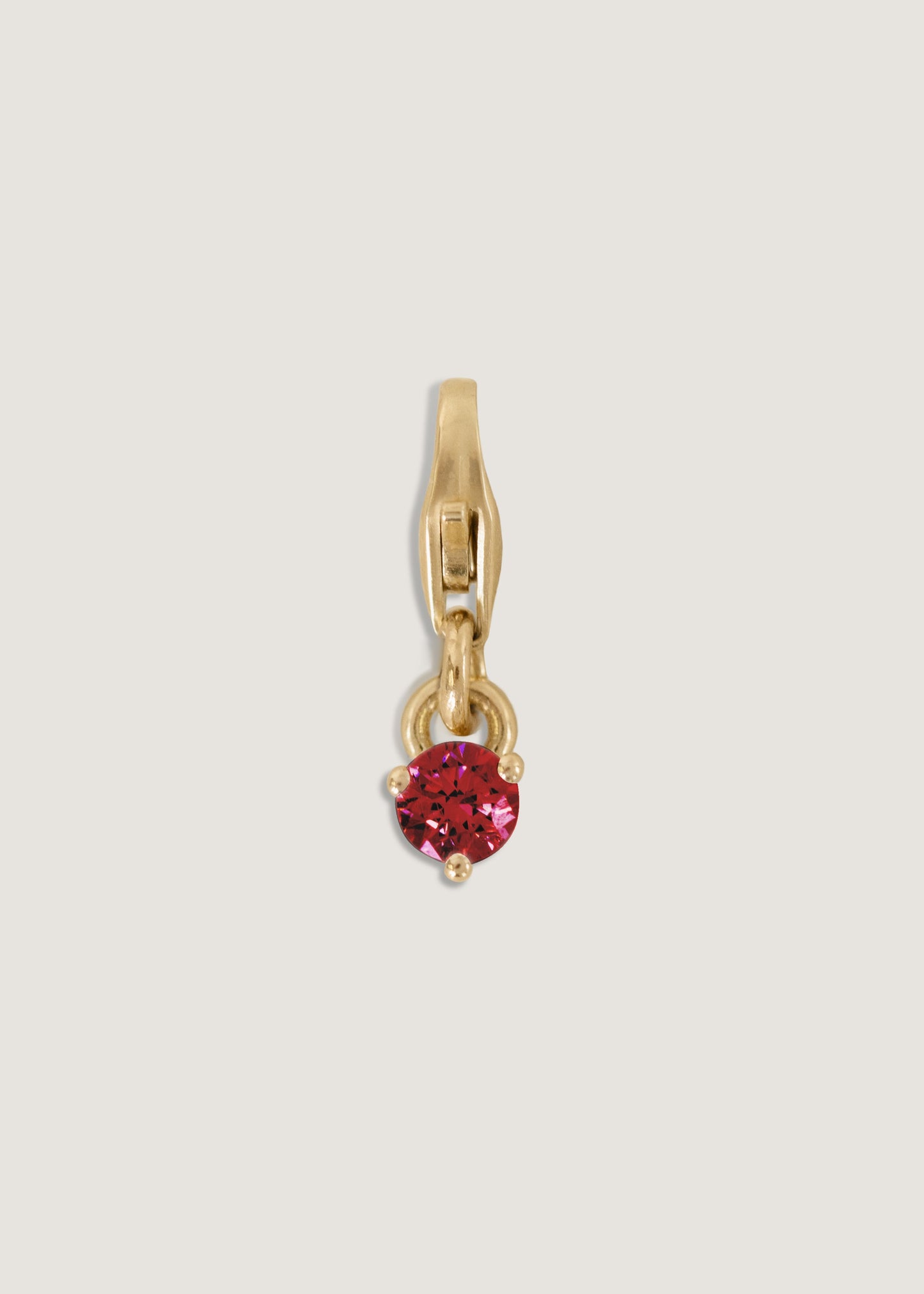 Ruby Birthstone Charm for Jewelry Collection