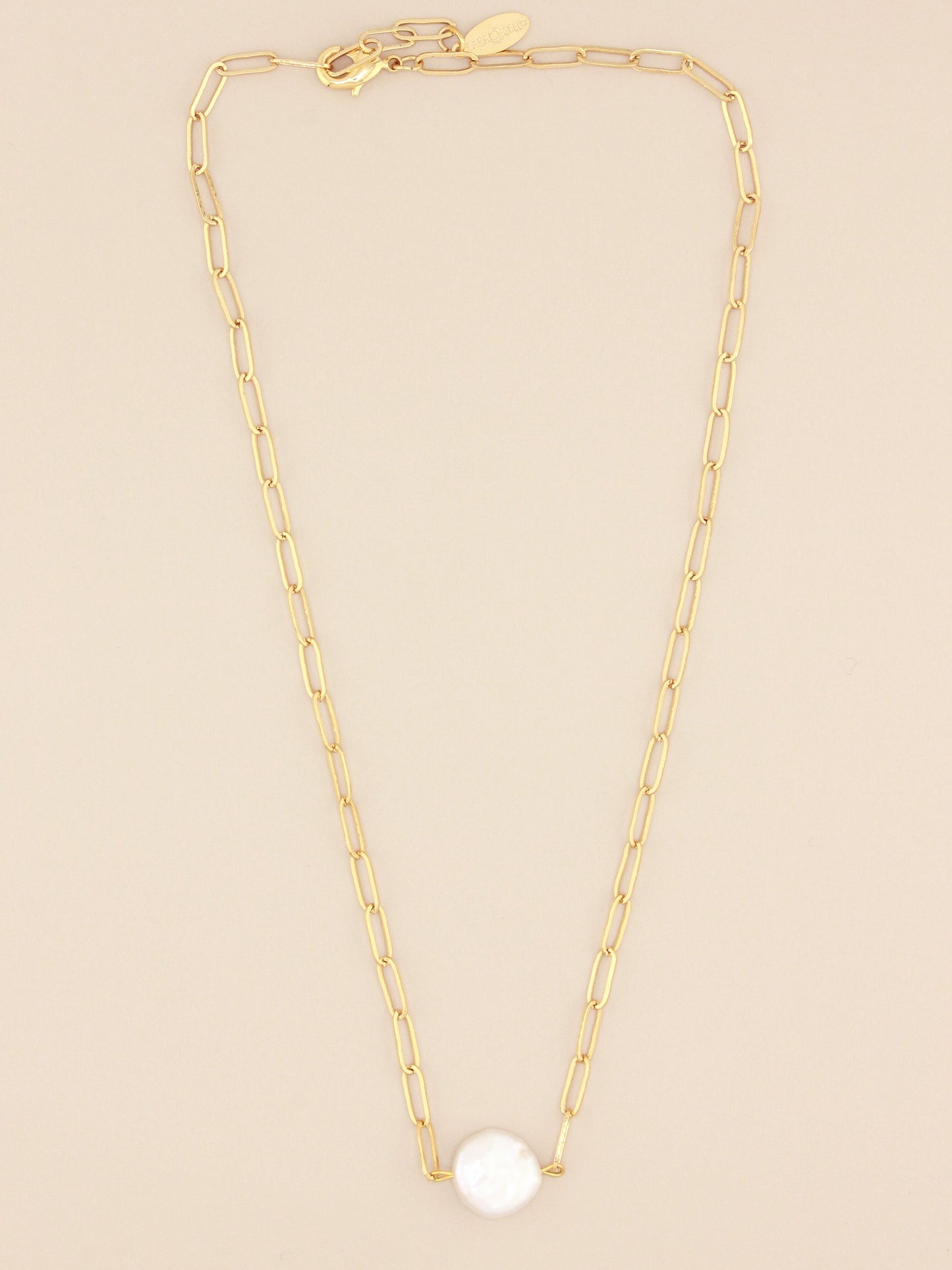 Clipchain Necklace with Coin Pearl Design