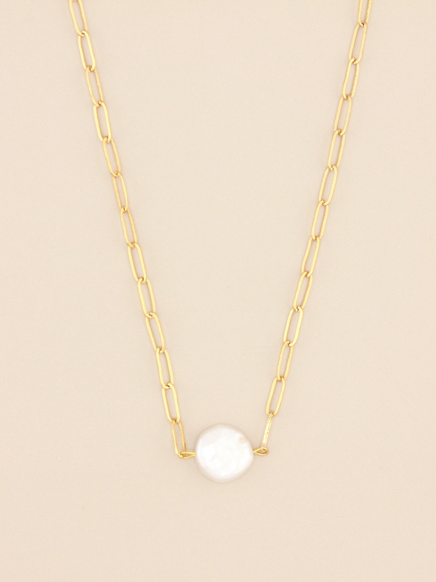 Clipchain Necklace with Coin Pearl Design