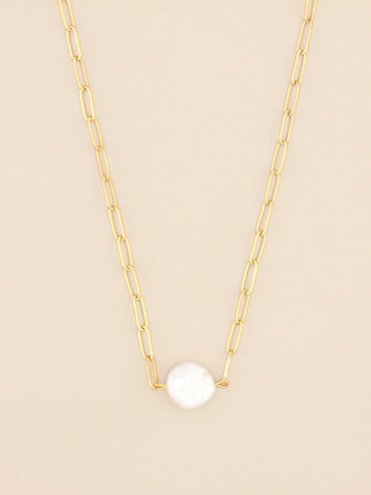 Clipchain Necklace with Coin Pearl Design