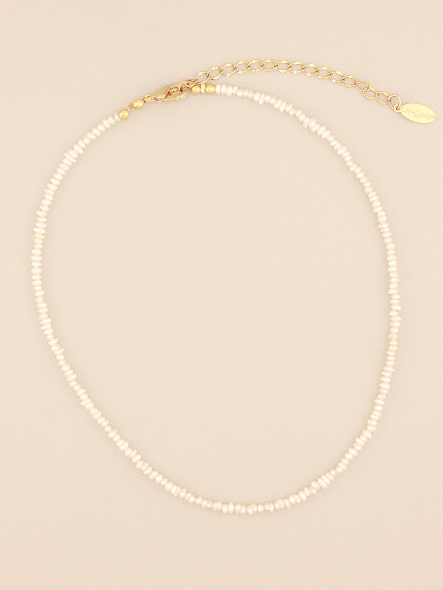 Simple Dainty Pearl Choker Necklace