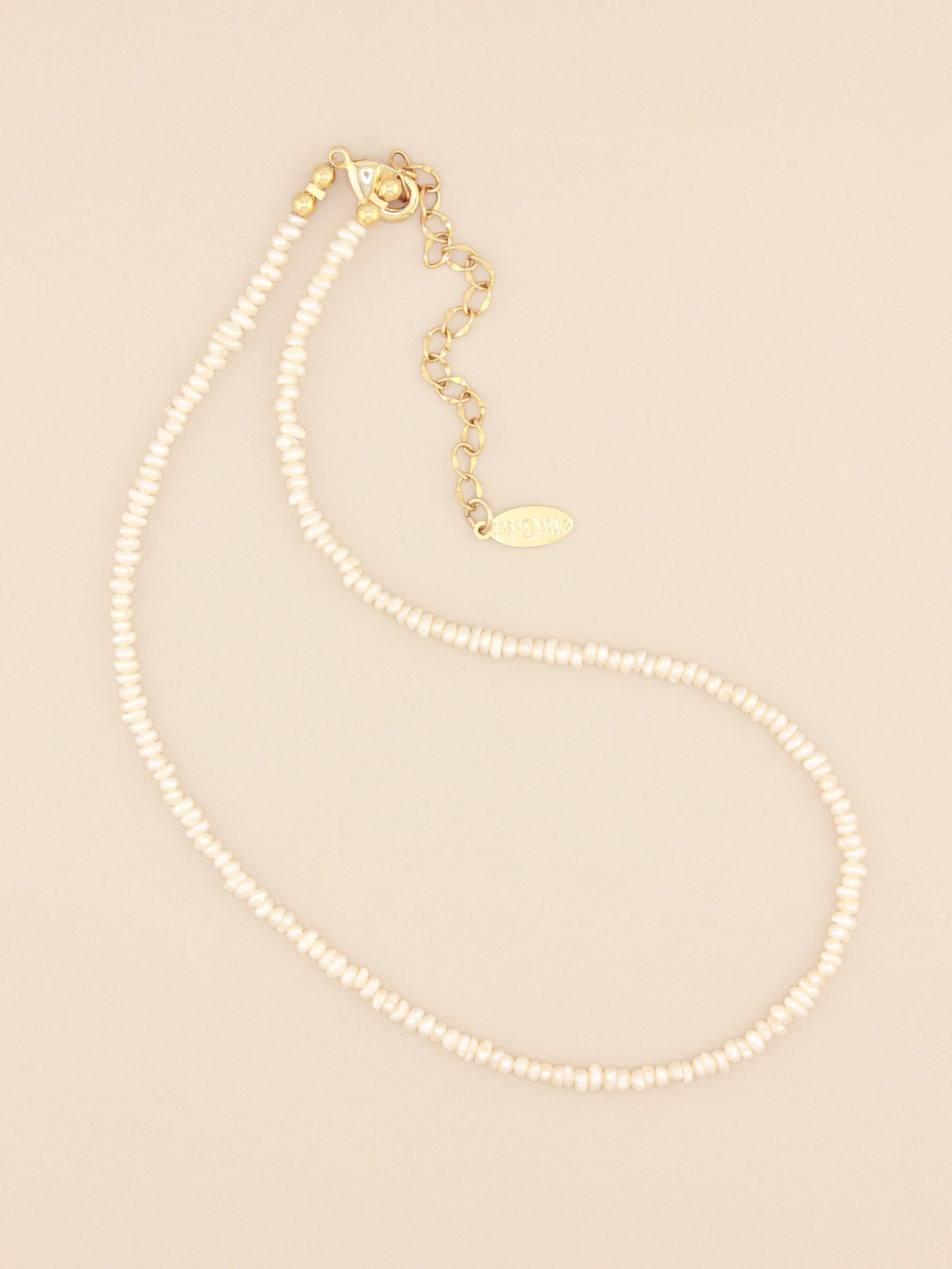 Simple Dainty Pearl Choker Necklace