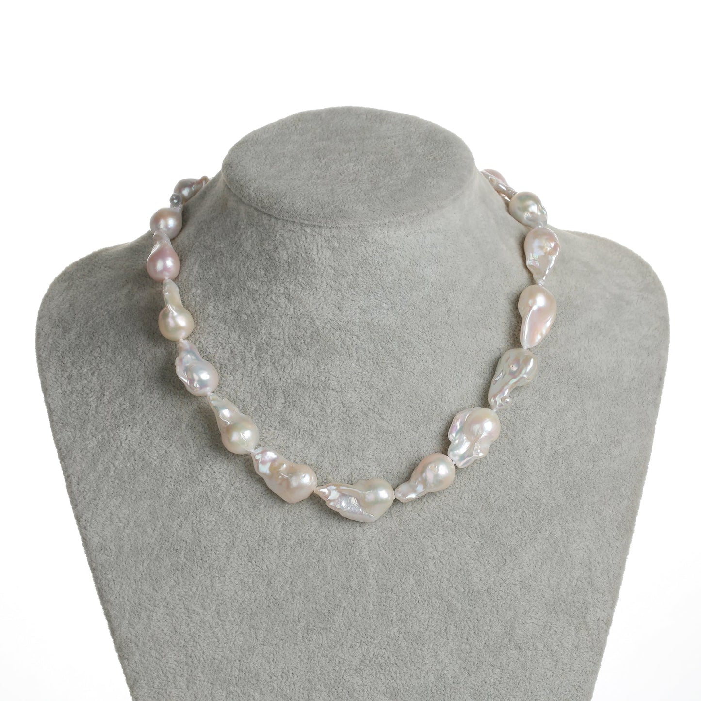 Large Baroque Freshwater Pearl Necklace in White