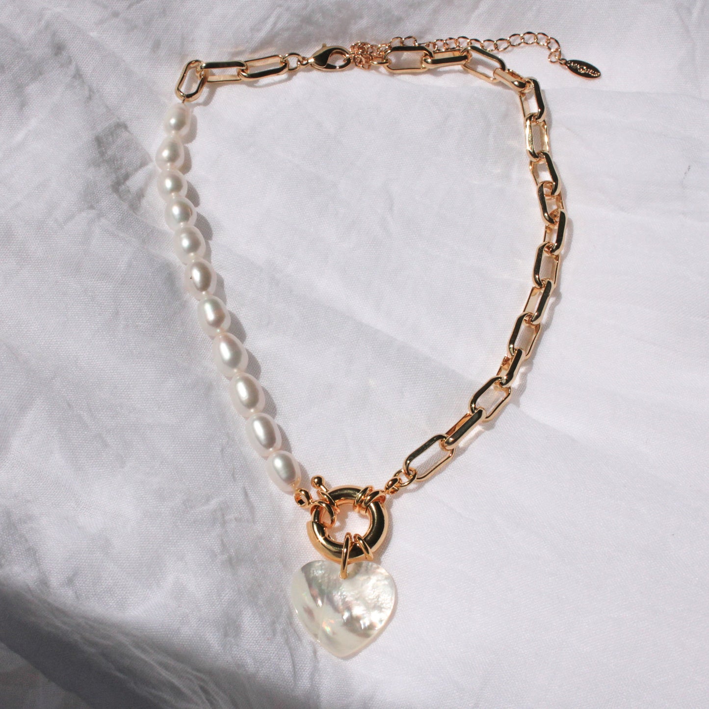 Heart Shaped Nacre Pearl Jewelry