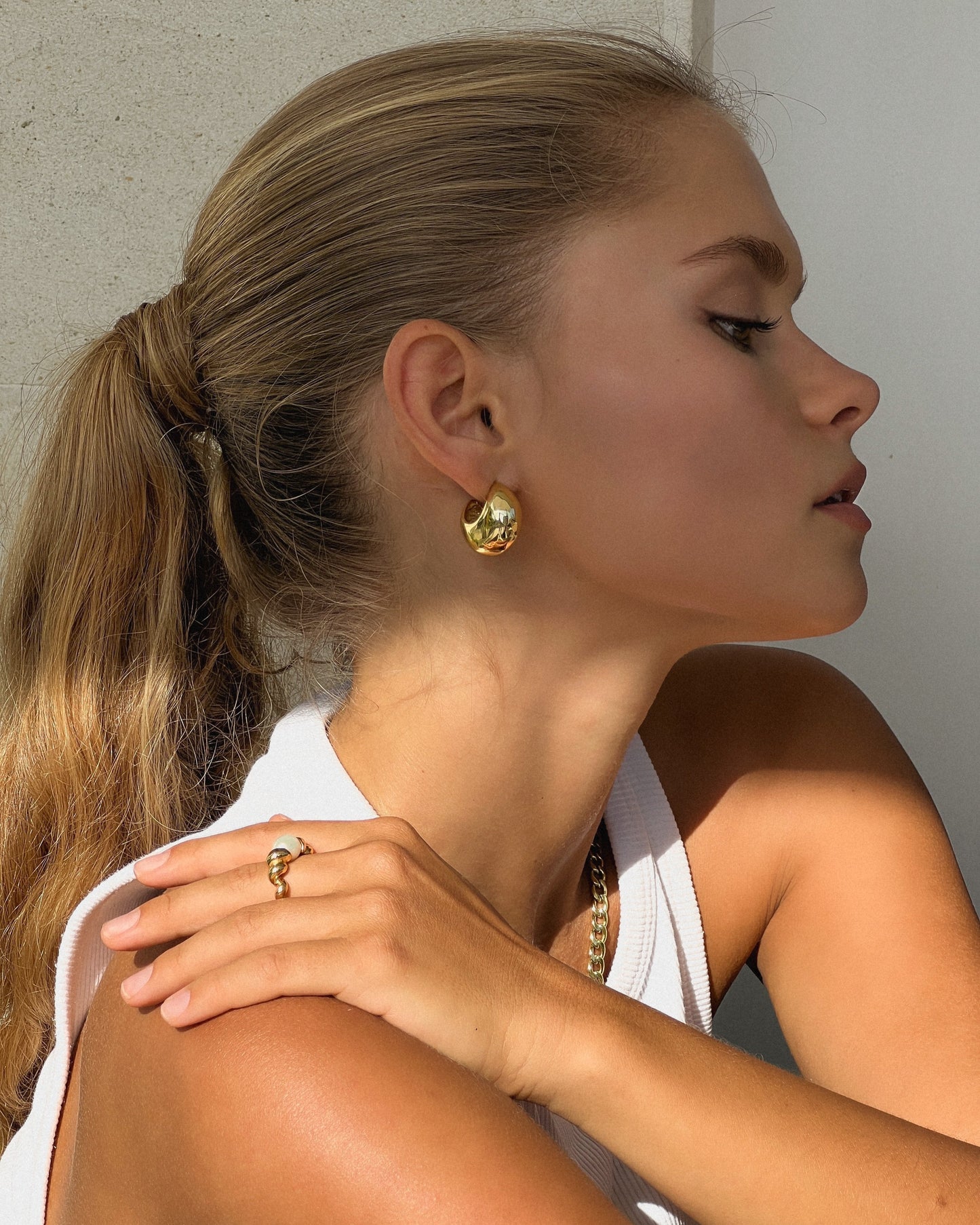 Chunky Gold Hoop Earrings for Everyday Wear