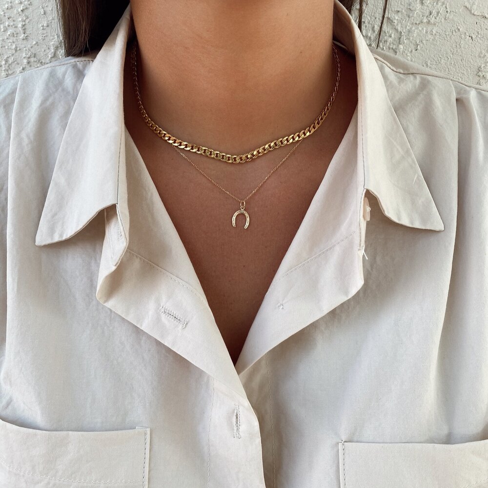 14k Gold Lucky Charm Necklace