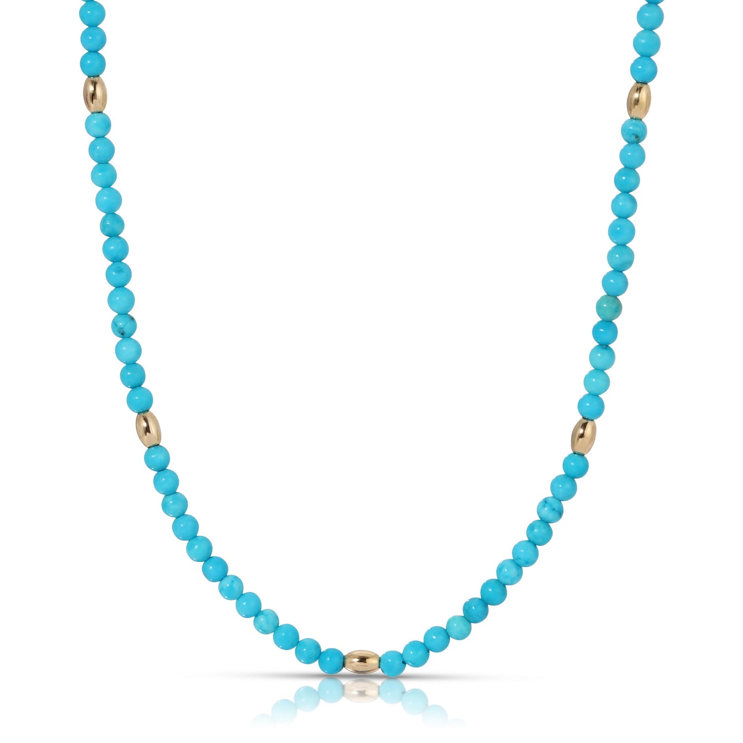 Turquoise Beaded Necklace in Bali Style