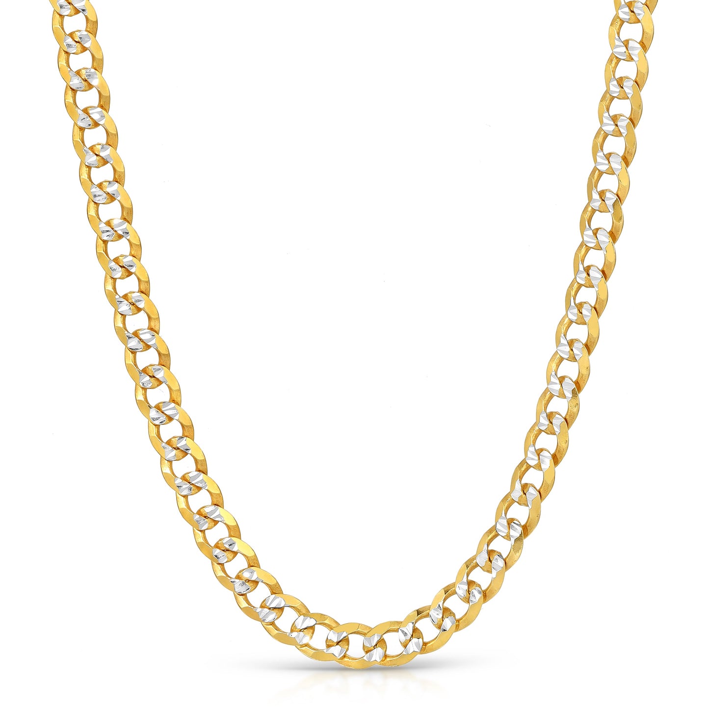 Two-tone Cuban Link Chain Necklace