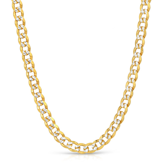 Two-tone Cuban Link Chain Necklace