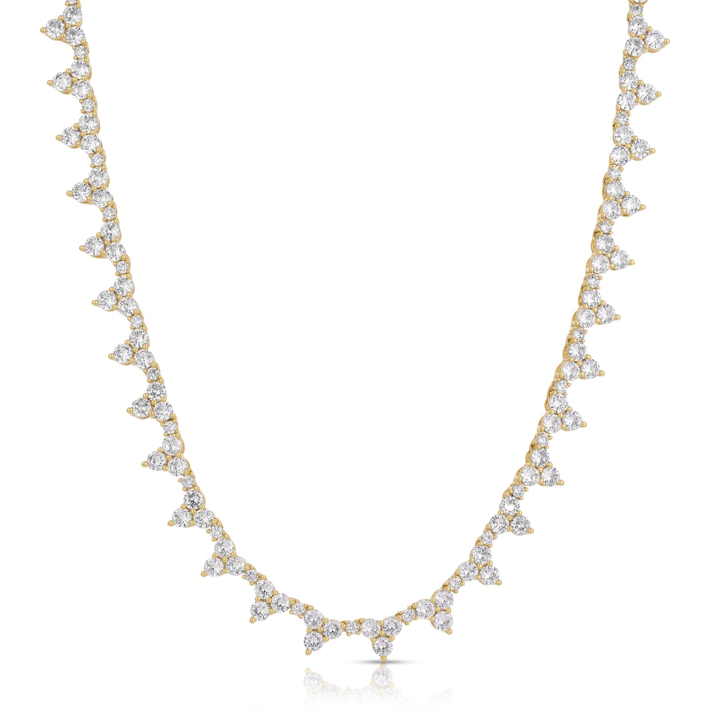 White Tennis Necklace in Elegant Design