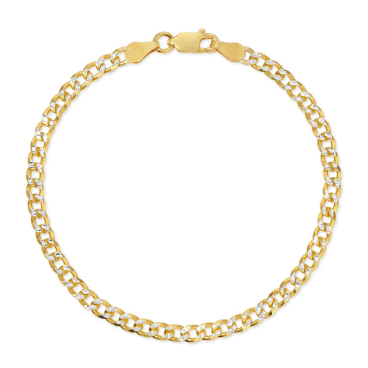 Two-tone Cuban Link Style Bracelet